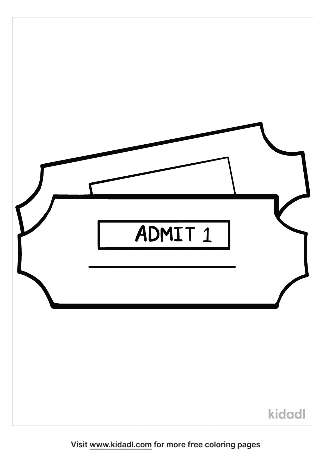 Free carnival ticket coloring page coloring page printables