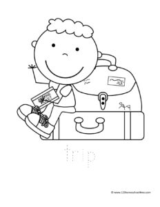 Free vacation coloring pages for kids