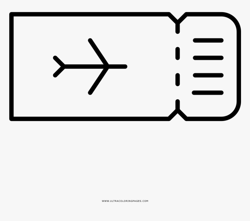 Plane ticket coloring page