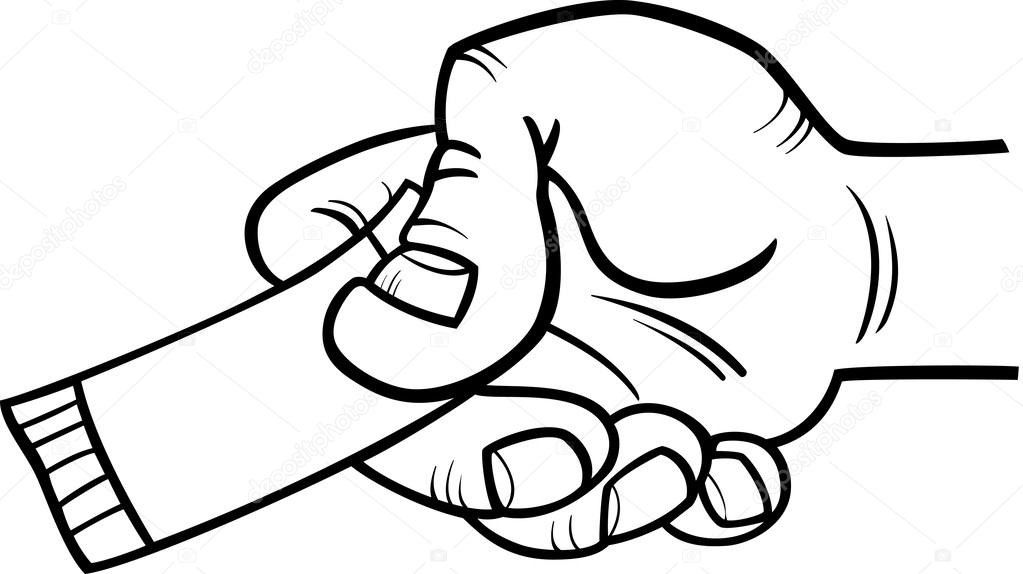 Hand with ticket or coupon coloring page stock vector by izakowski
