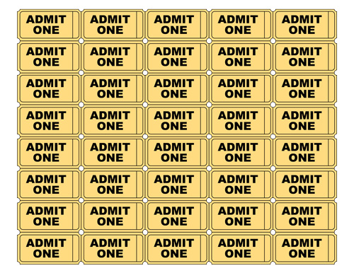 Free printable admit one ticket templates â blank downloadable pdfs â tims printables