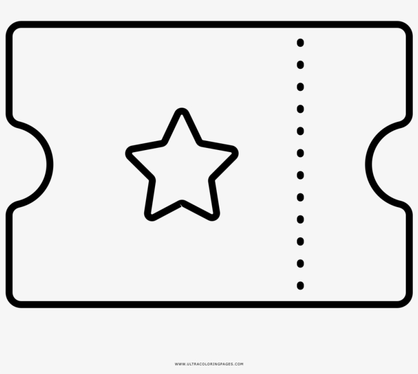 Movie ticket coloring page