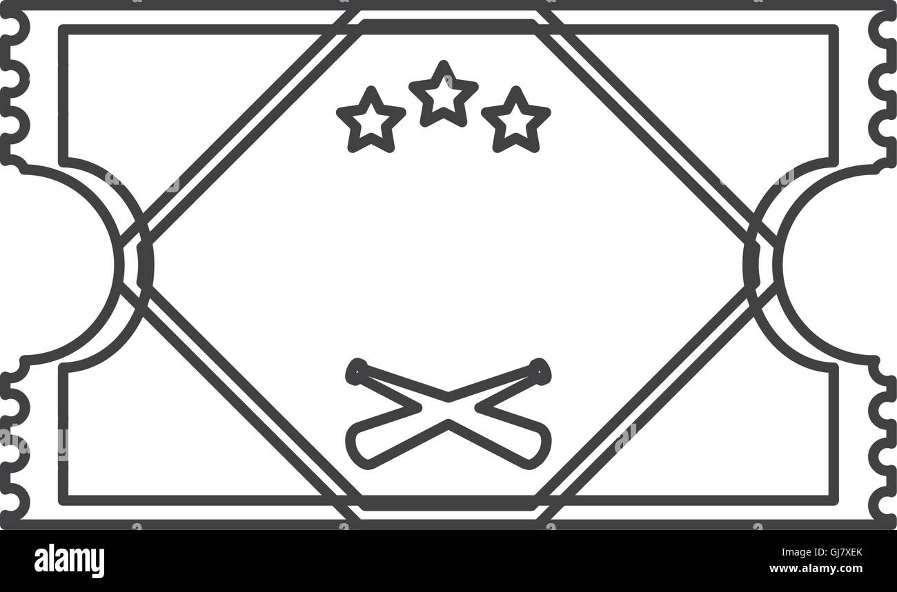 Baseball game ticket icon stock vector image art