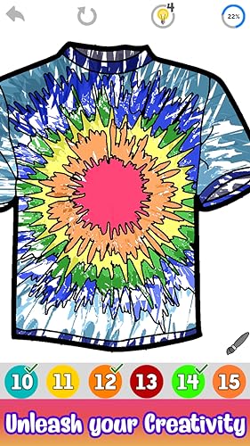 Tie dye shirts by number dresses coloring bookappstore for android