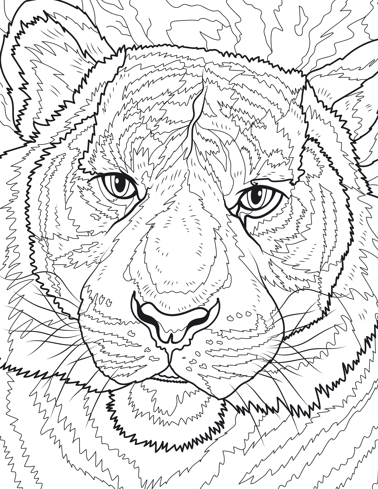 Terrific tiger coloring pages for kids and adults