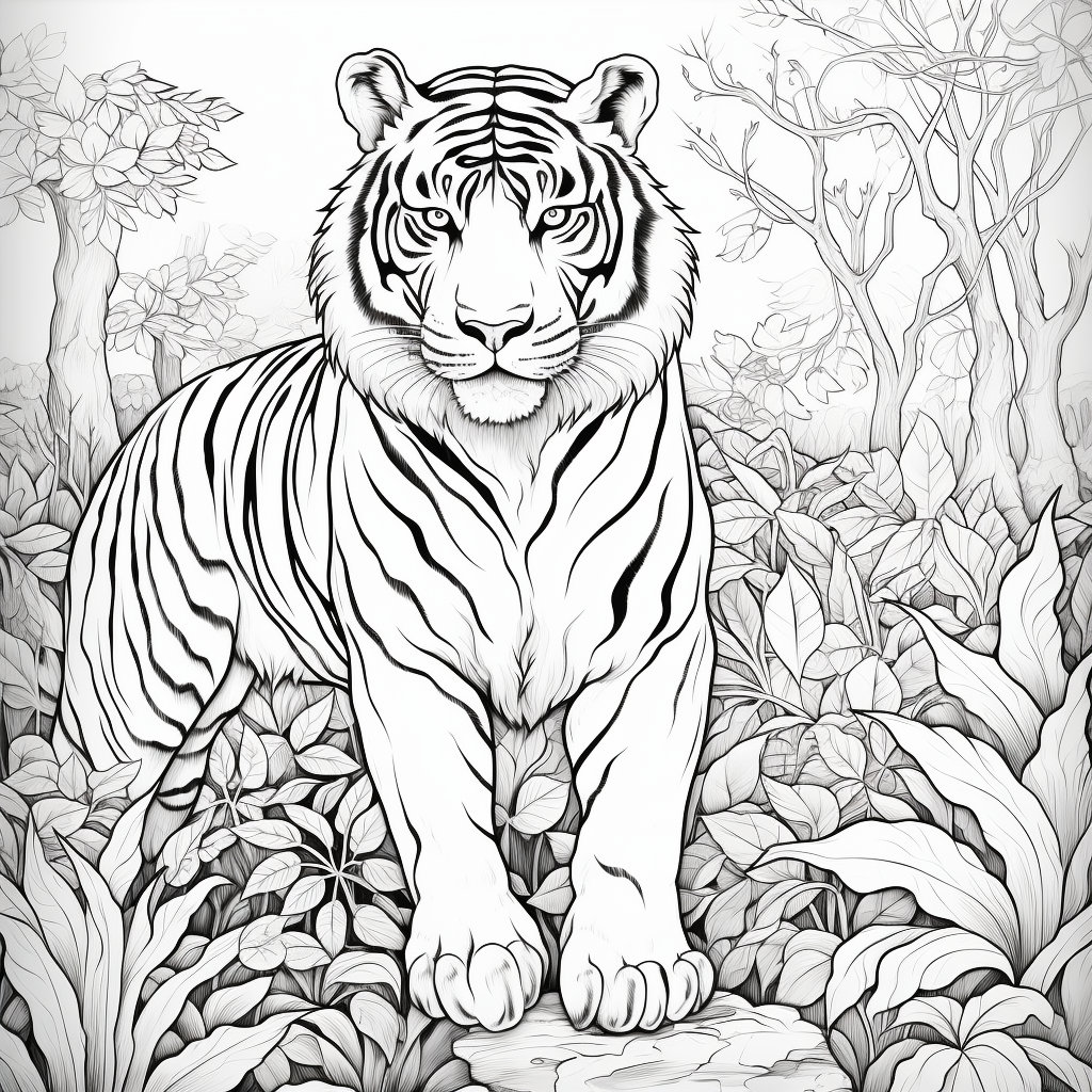 Tiger coloring page