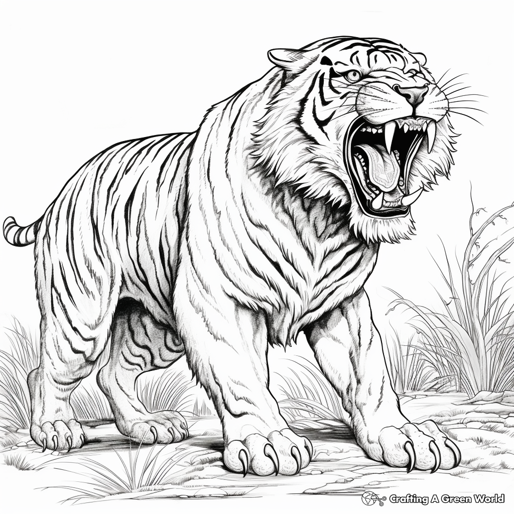 Tiger for adults coloring pages