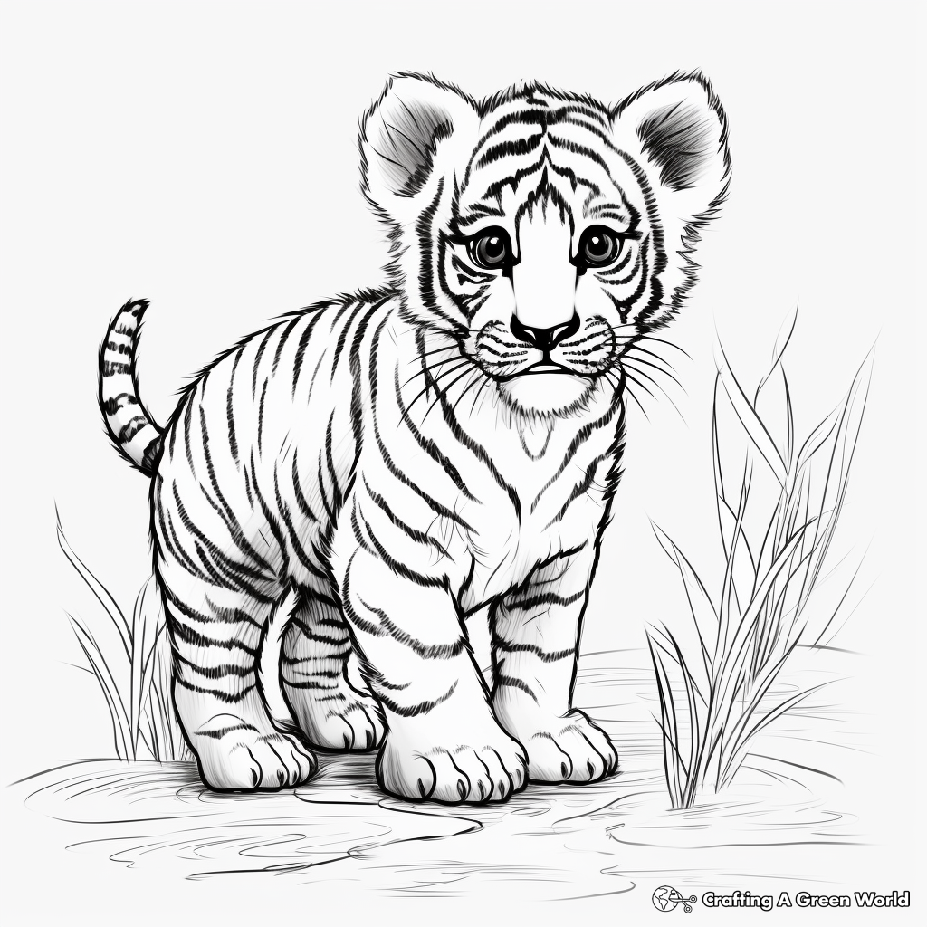 Tiger cub coloring pages