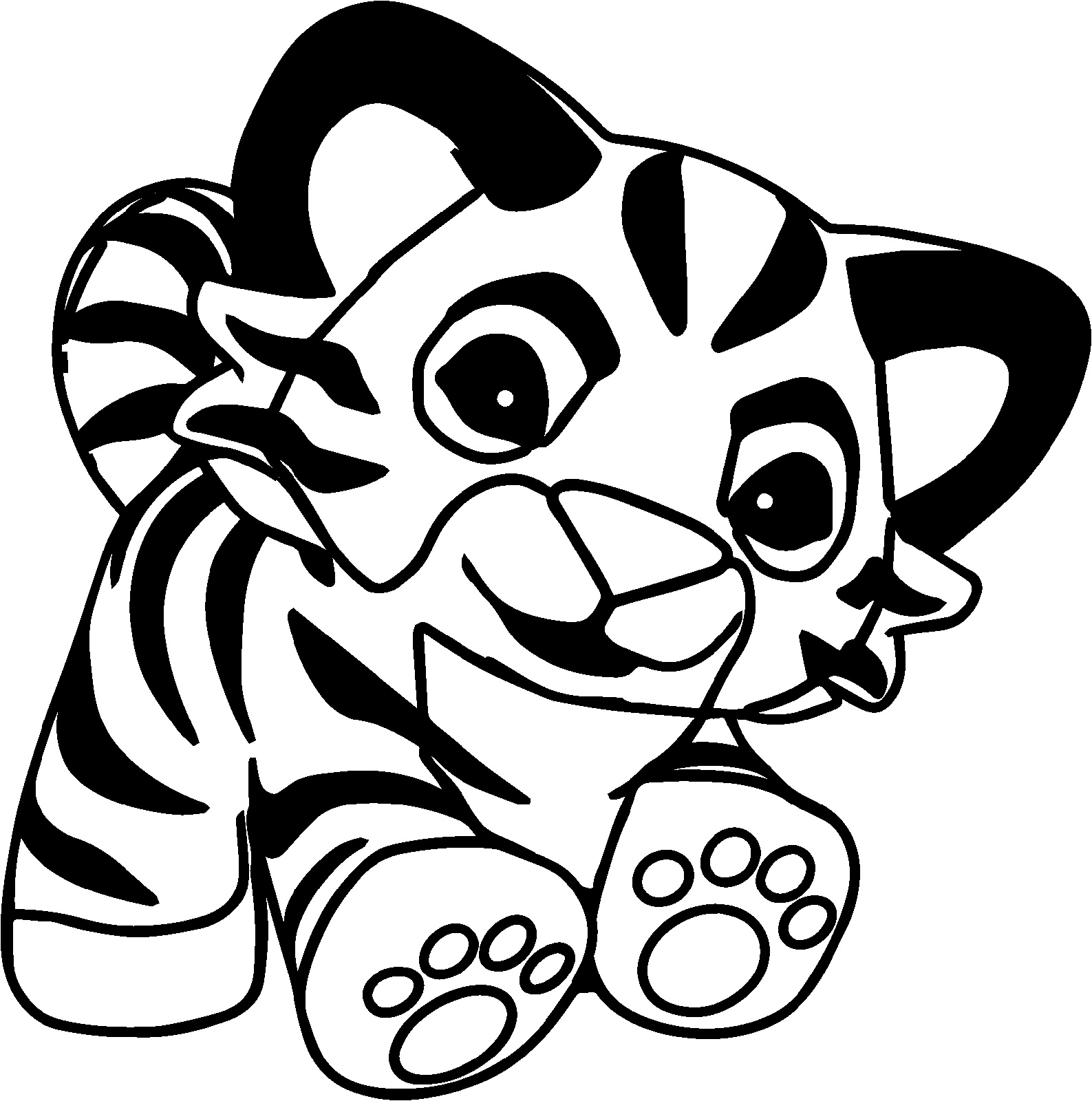 Coloring pages baby tiger coloring pages