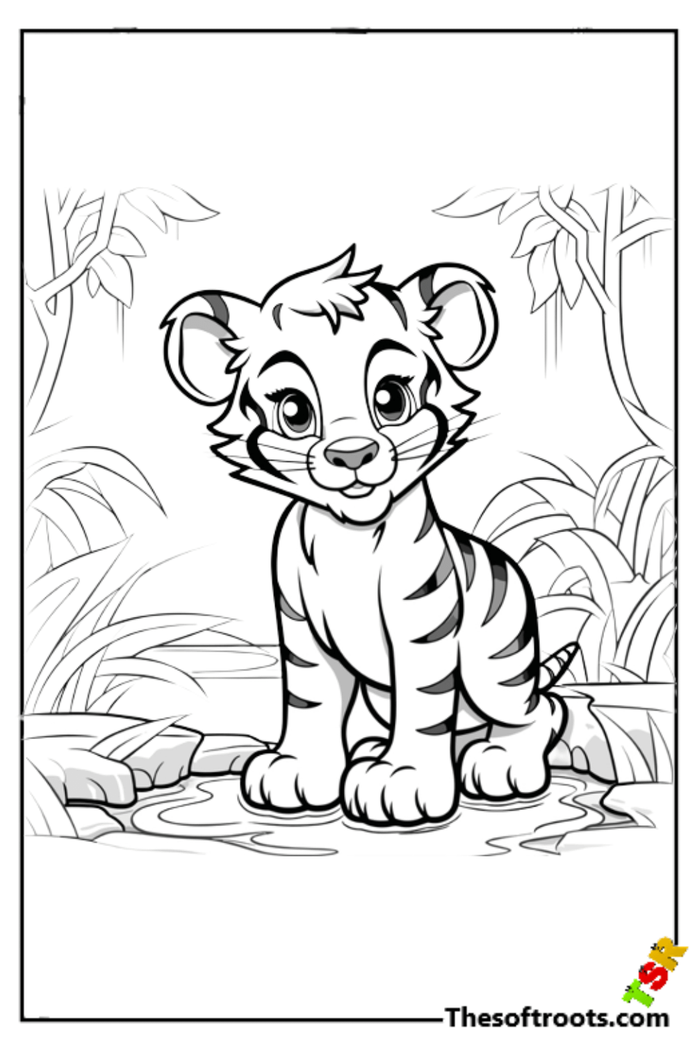 Cute tiger coloring pages ukids