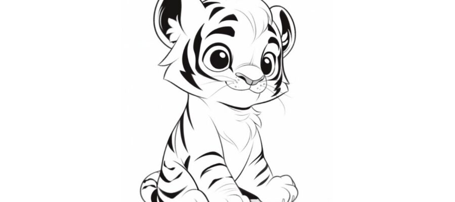 Tiger coloring pages for adults and kids