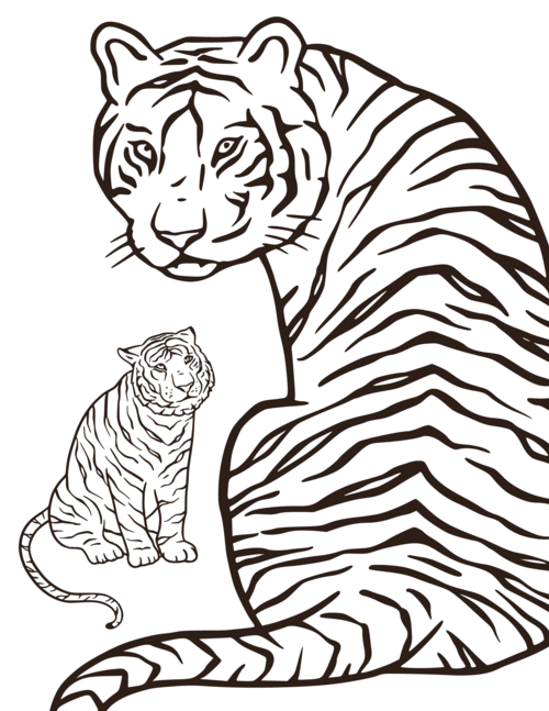 Terrific tiger coloring pages