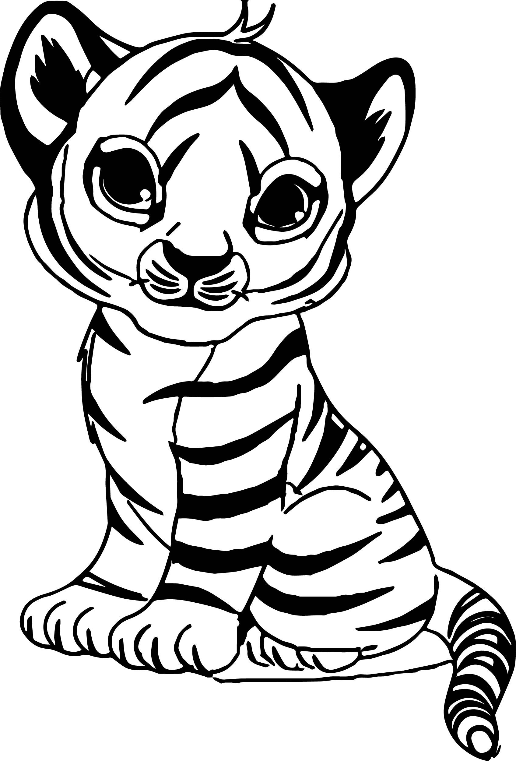 Nice cute baby tiger coloring page animal coloring pages cartoon tiger unicorn coloring pages