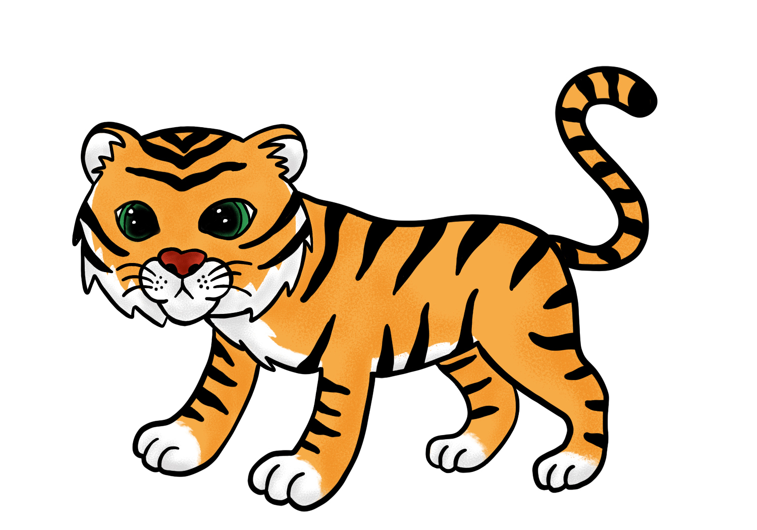 How to draw a tiger in easy steps design bundles