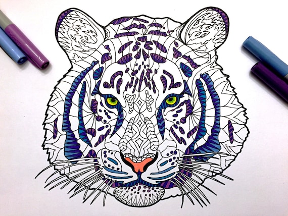 Tiger pdf animal coloring page