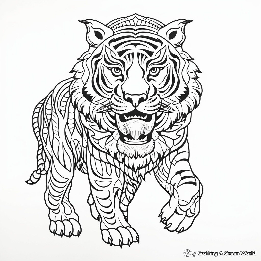 Tiger for adults coloring pages