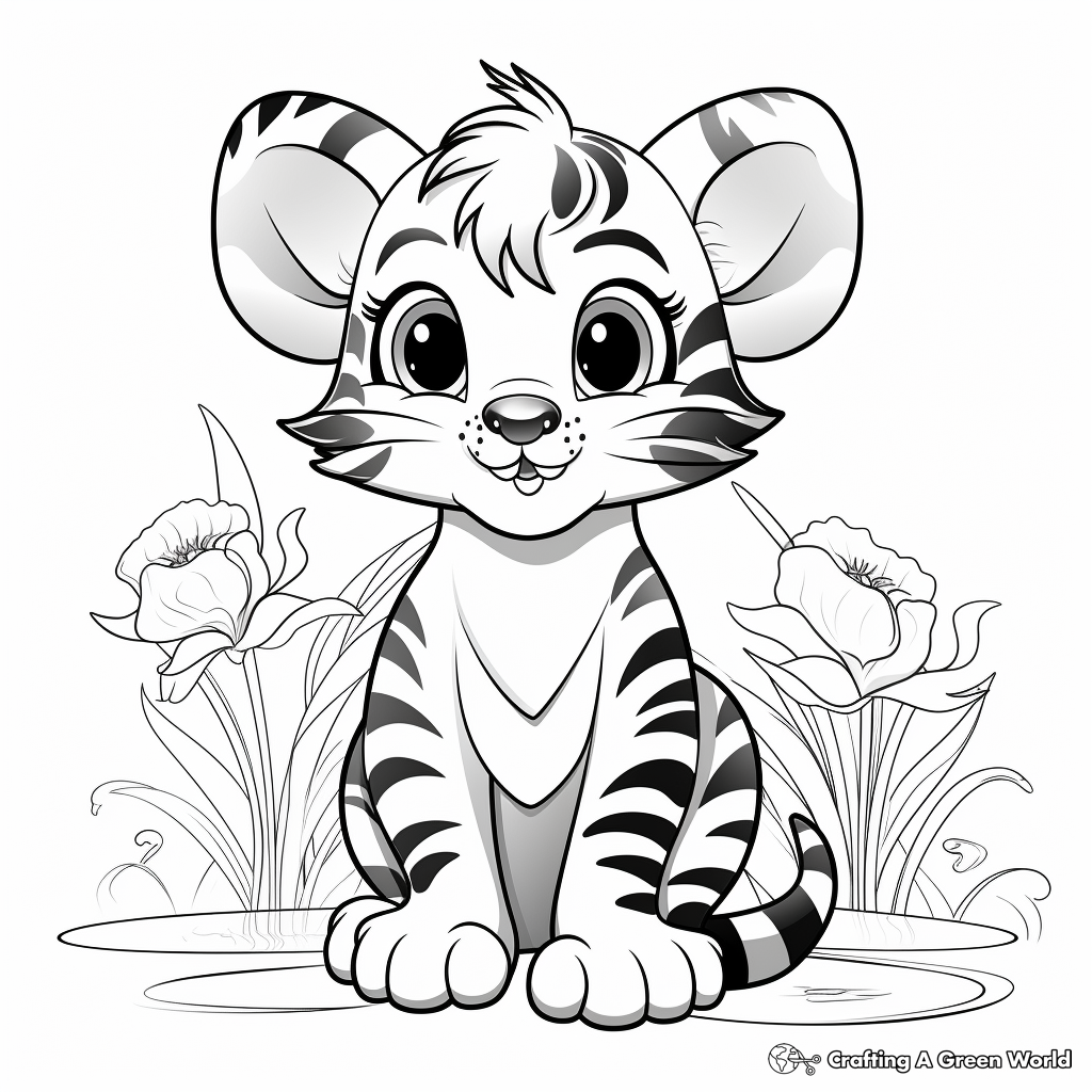 Cute tiger coloring pages