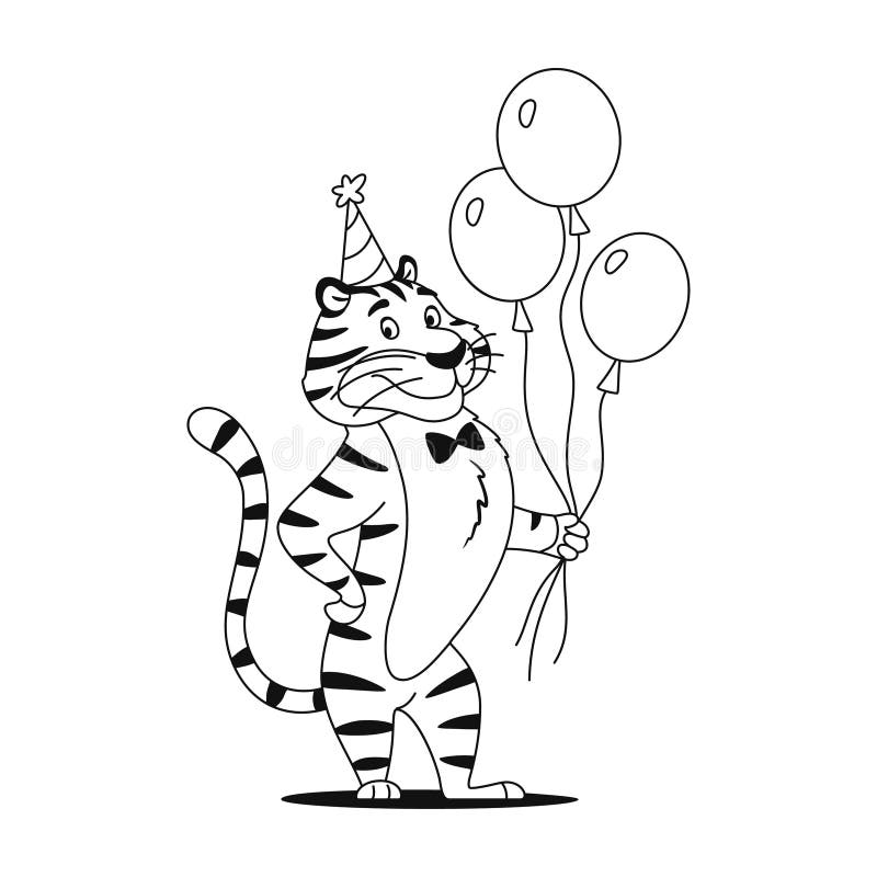 Tiger outline colouring stock illustrations â tiger outline colouring stock illustrations vectors clipart