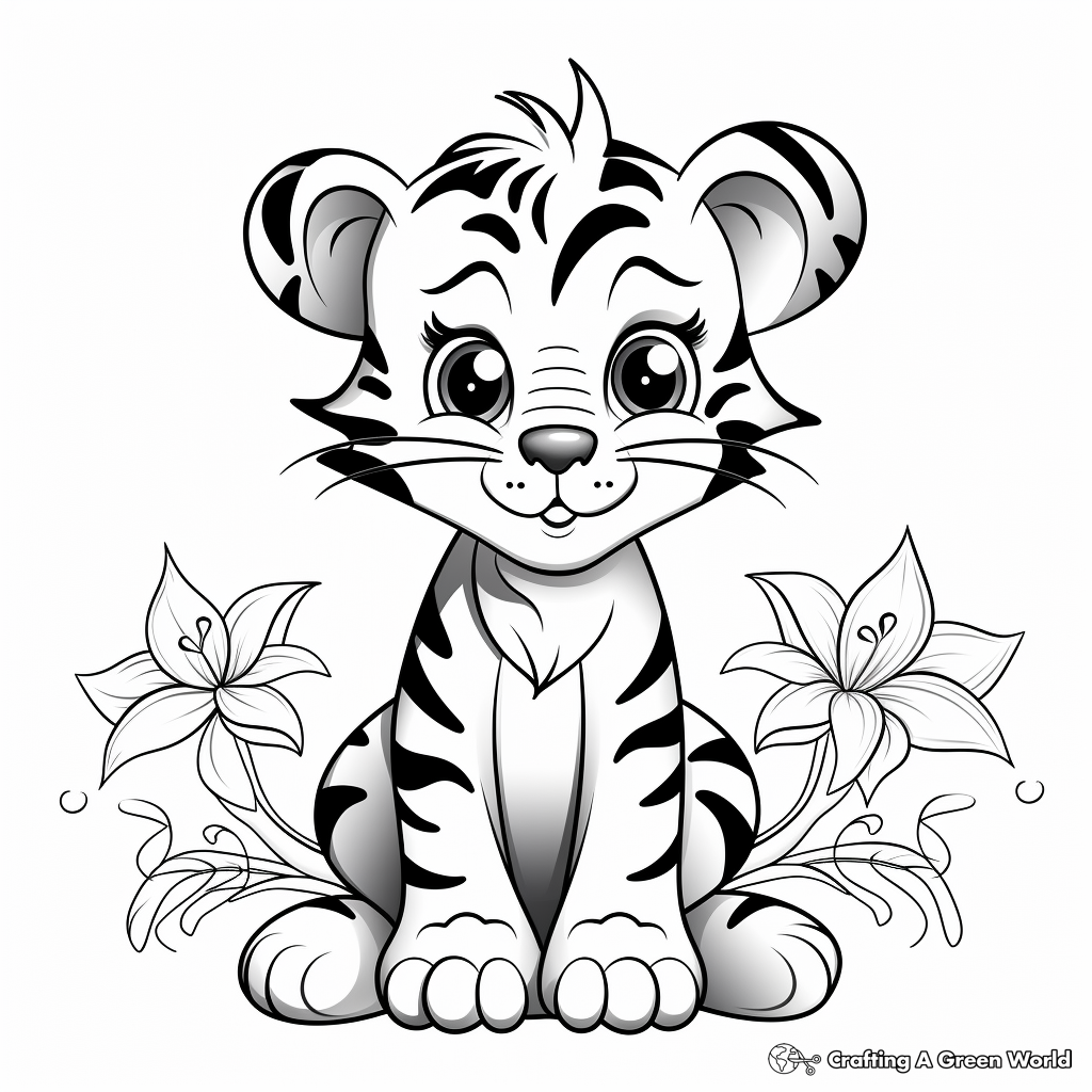 Cute tiger coloring pages
