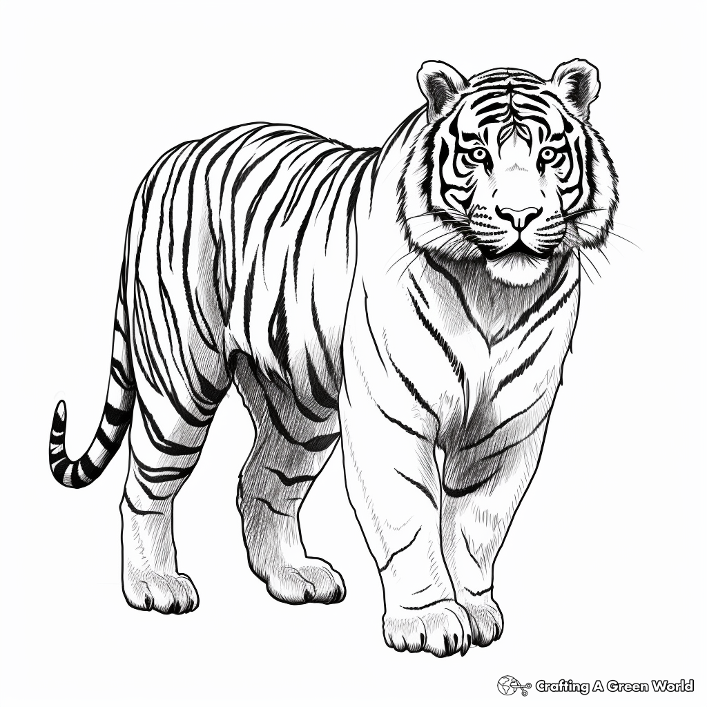 Siberian tiger coloring pages