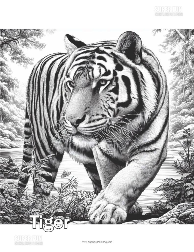 Tiger coloring page