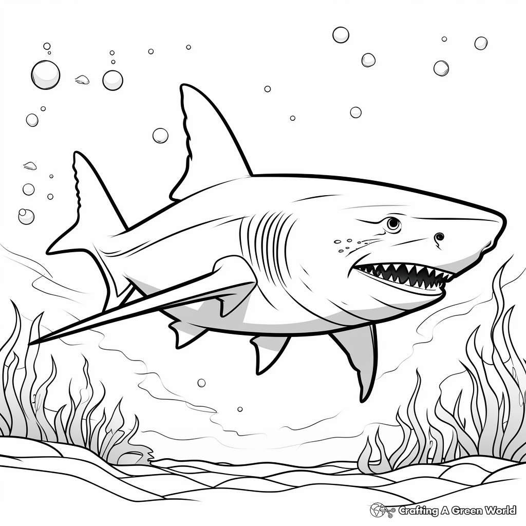 Tiger shark coloring pages