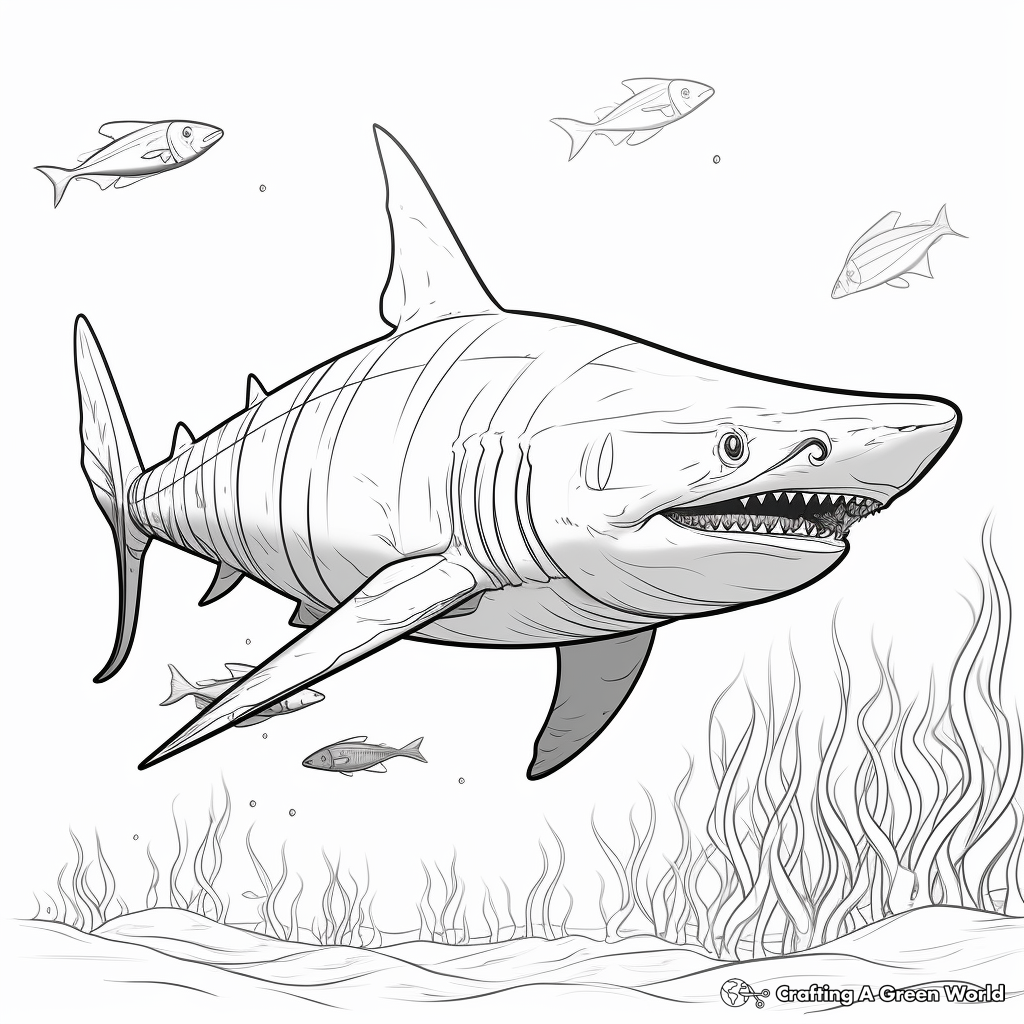 Tiger shark coloring pages