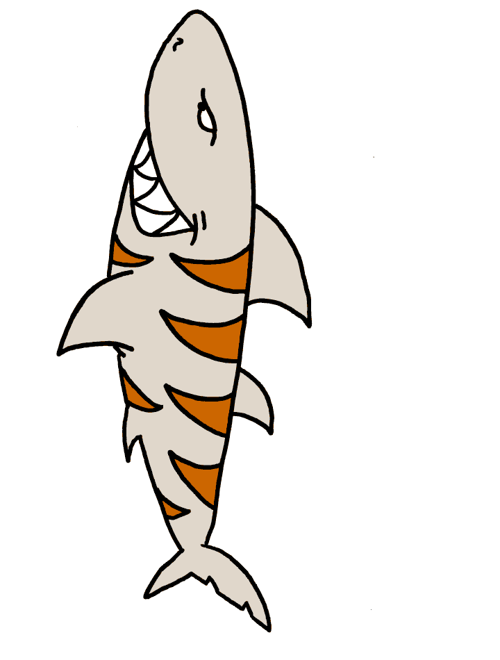 Shark coloring pages and posters