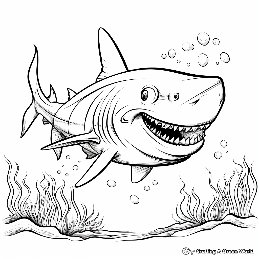 Tiger shark coloring pages