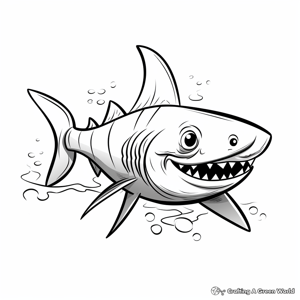 Tiger shark coloring pages