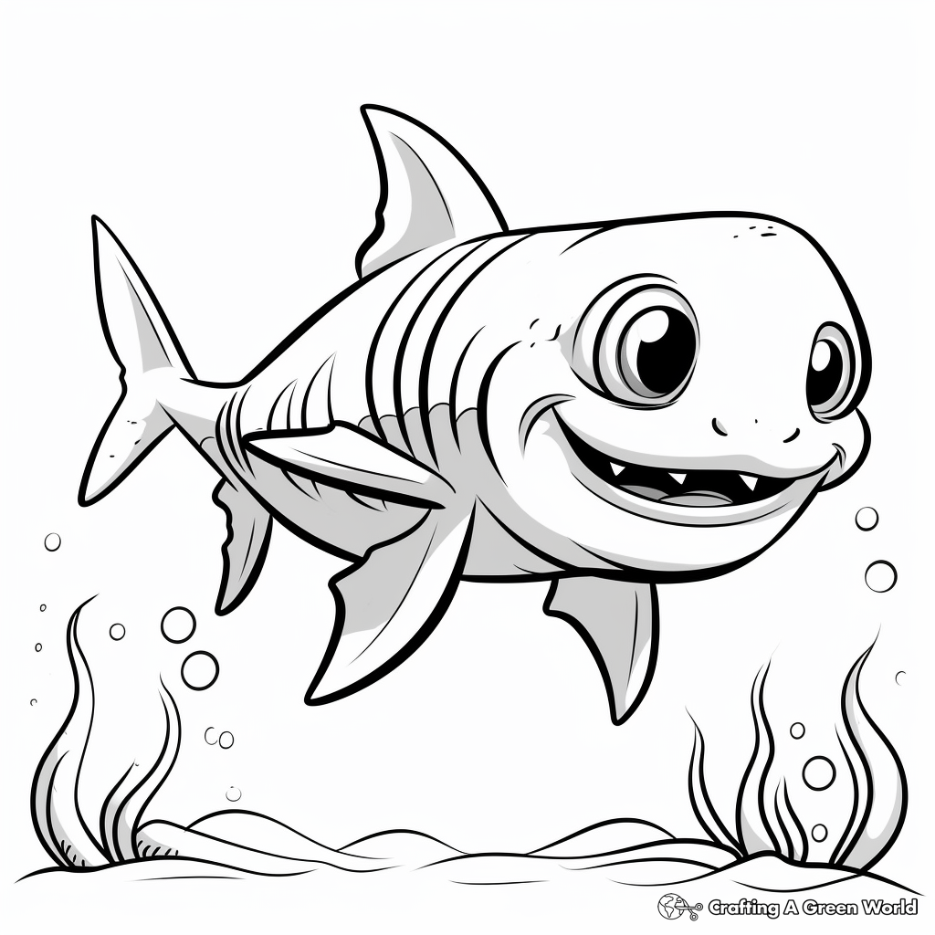 Tiger shark coloring pages
