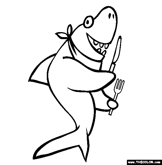 Shark coloring page free shark online coloring