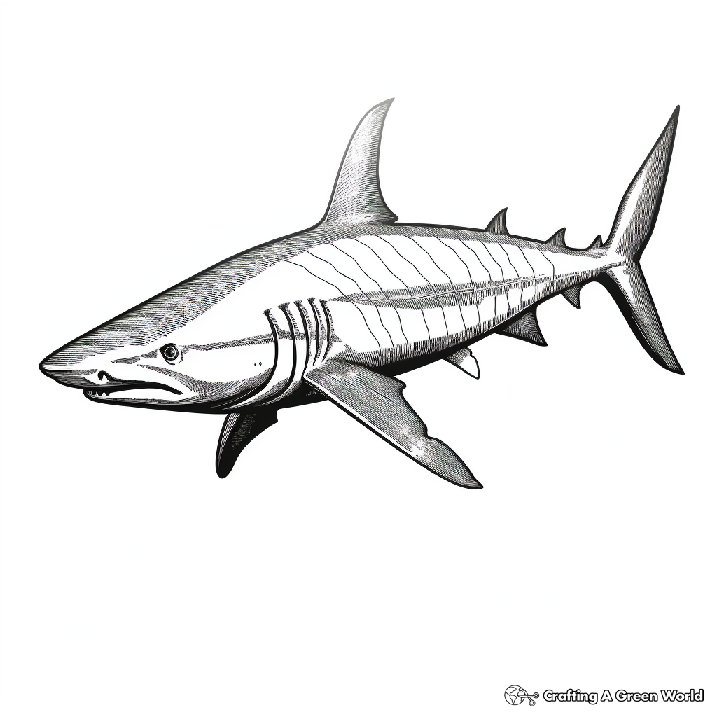 Tiger shark coloring pages