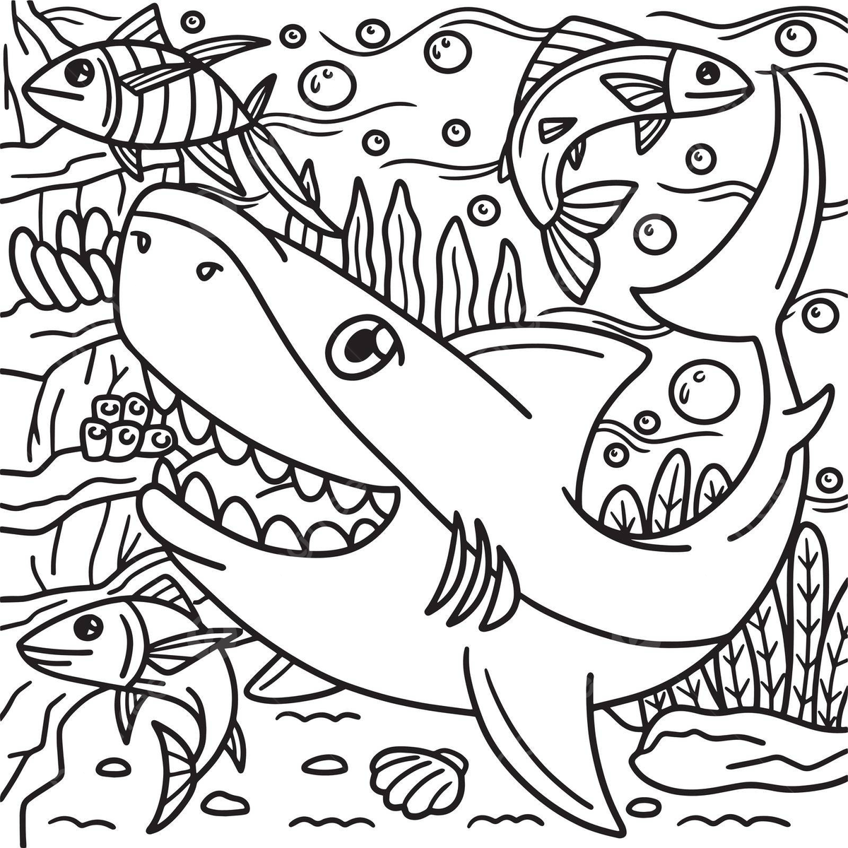 Great white shark coloring page for kids coloring page preschool outline vector shark drawing school drawing ring drawing png and vector with transparent background for free download