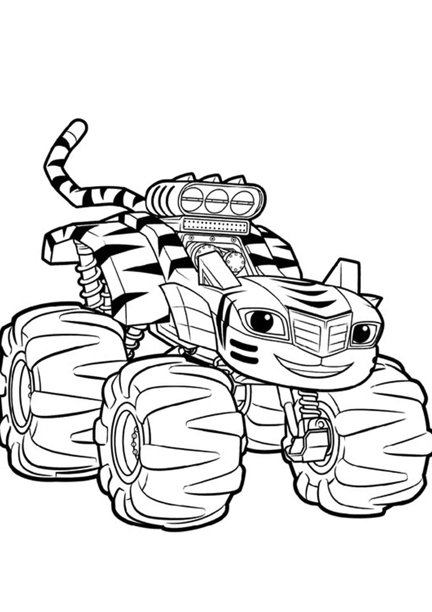 Free printable monster truck coloring pages for kids