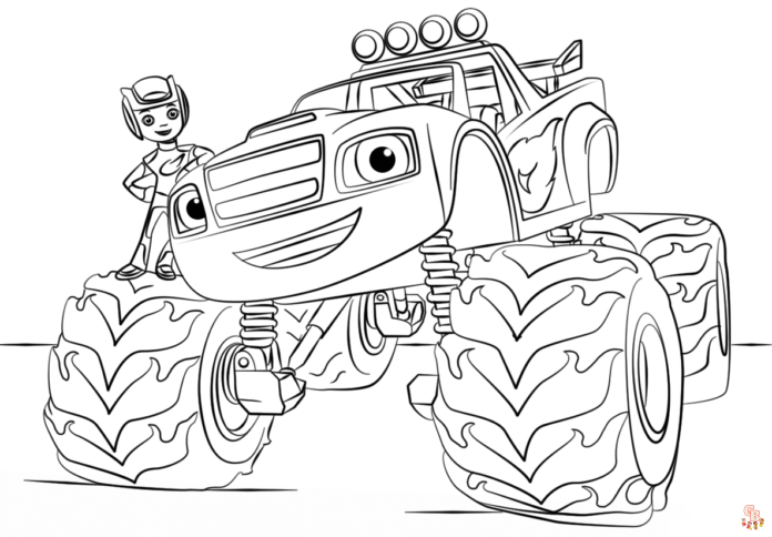 Free shark monster truck coloring pages printable and easy