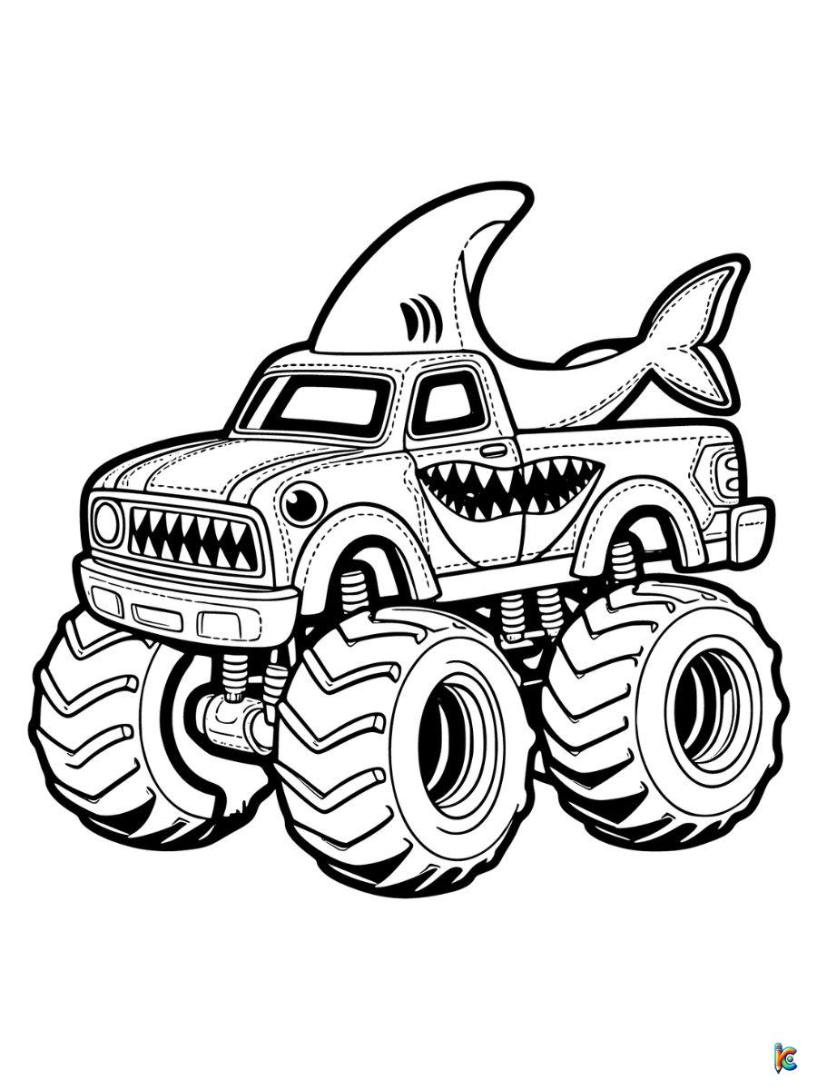 Monster truck coloring pages â