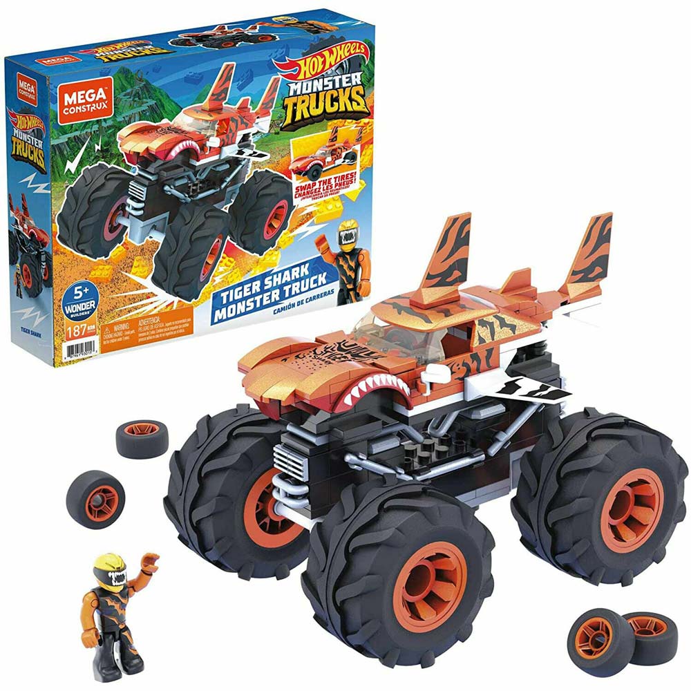 Mega construx hot wheels tiger shark monster truck