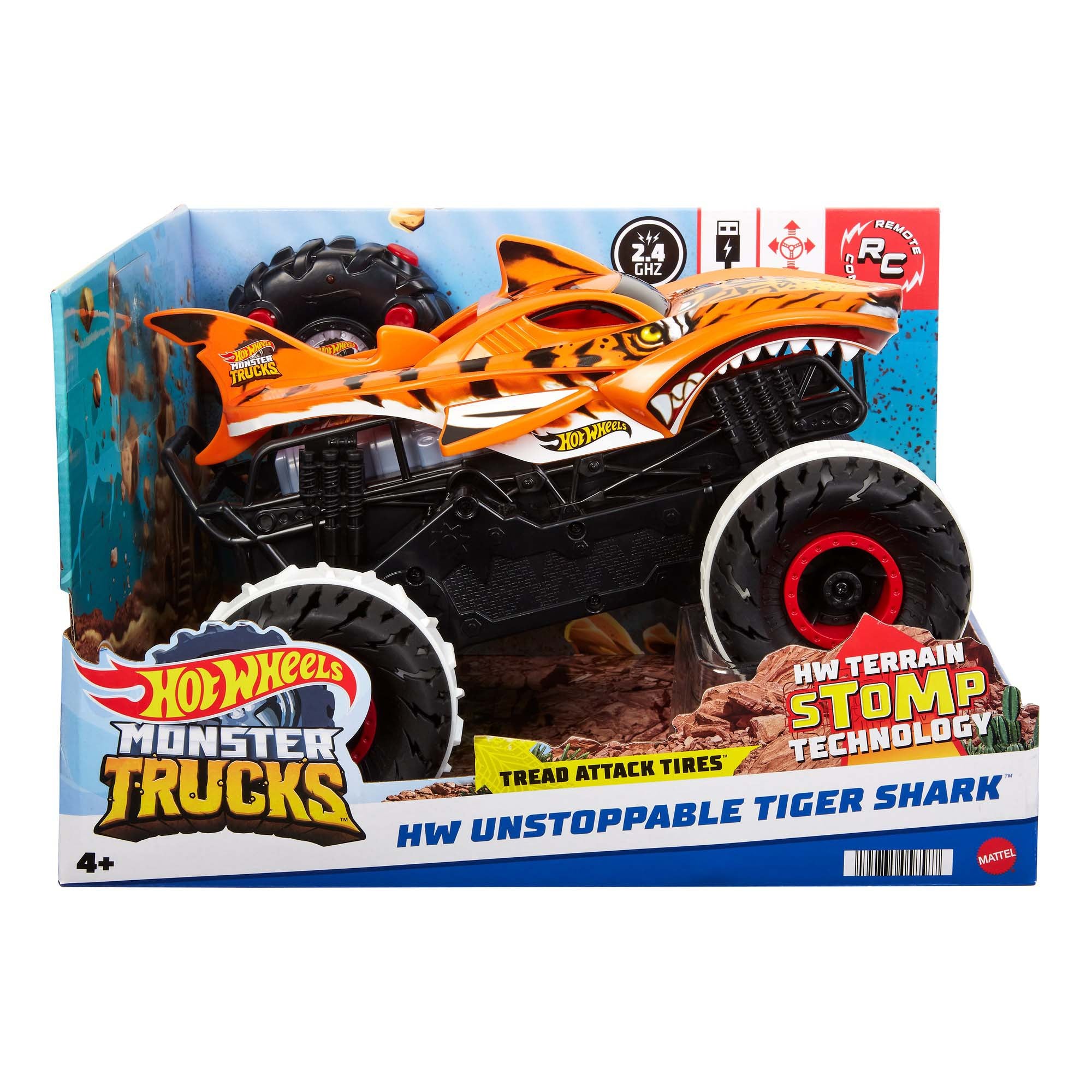 Hot wheels monster trucks remote control hw unstoppable tiger sha â s