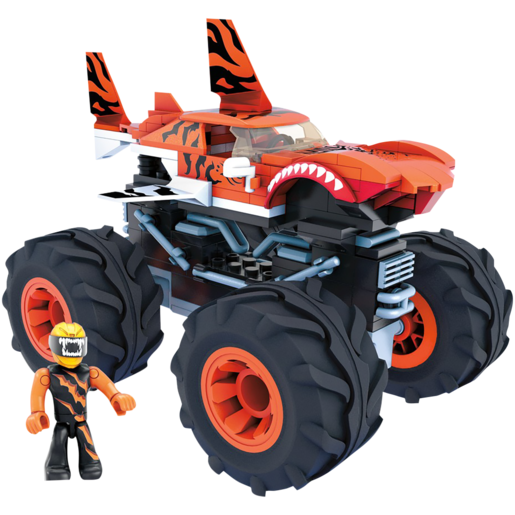 Mega nstrux hot wheels tiger shark monster truck baby toy cars bikes cars toys