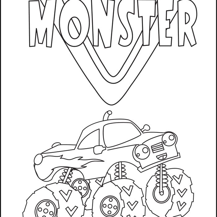 Monster truck coloring pages popular monster to color
