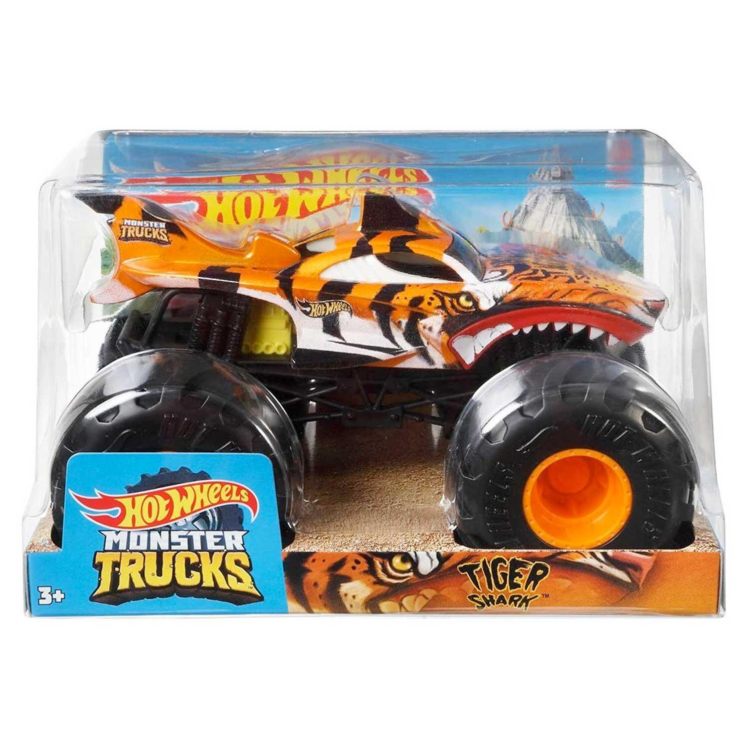 Hot wheels monster trucks oversized tiger shark incy wincy toys