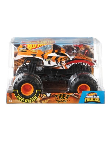 Hot wheels unstoppable tiger shark vehicle in orange