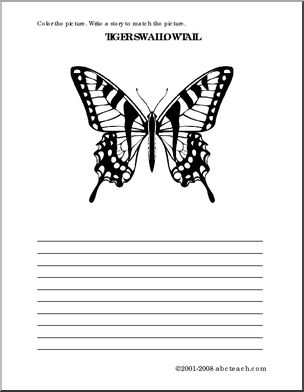 Clip art butterfly tiger swallowtail color i