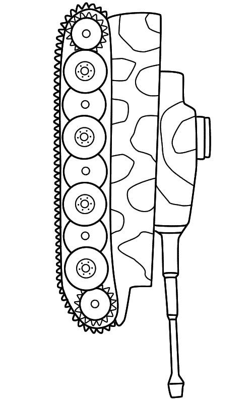 Tiger tank with camouflage