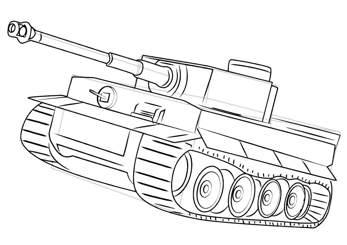 Tiger tank coloring pages coloring pages to download and print