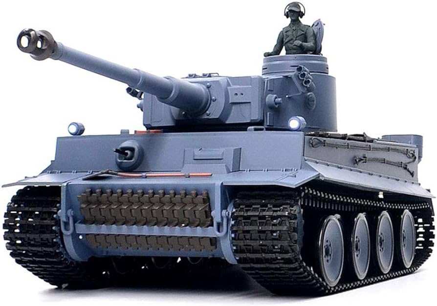 Luoke leic german tiger heavy tank mol g rc high simulation military tank mol with sound smoke shooting effect for children adults toys