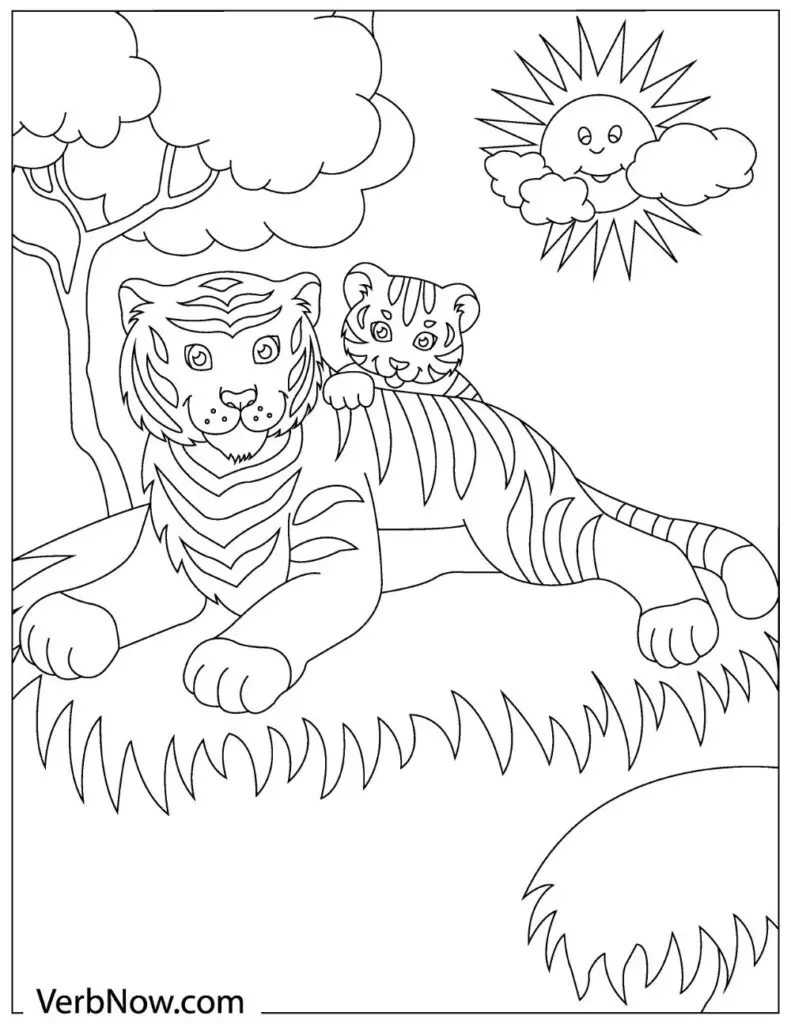 Free tiger coloring pages for download pdf