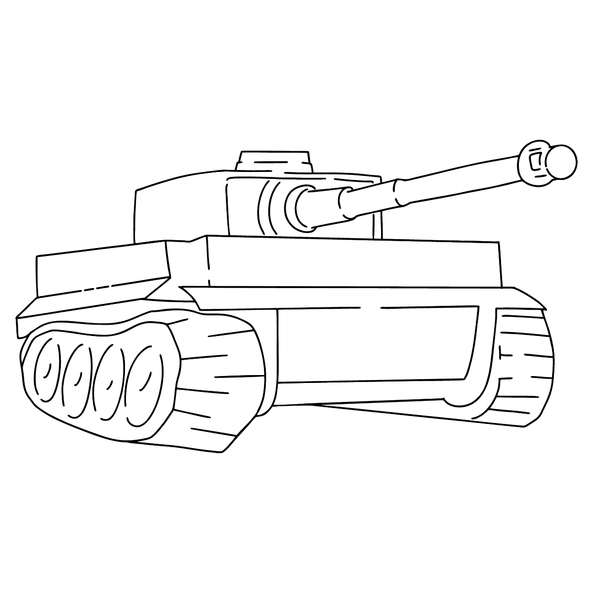 Tank tiger coloring page â free online