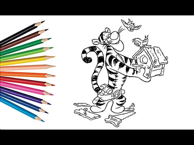Tigger fro winnie the pooh coloring page